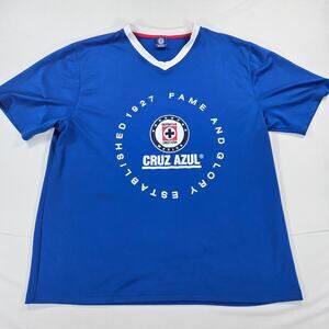 2011 Cruz Azul Blue Short‎ Sleeve Fan Soccer Jersey Men's Size XL